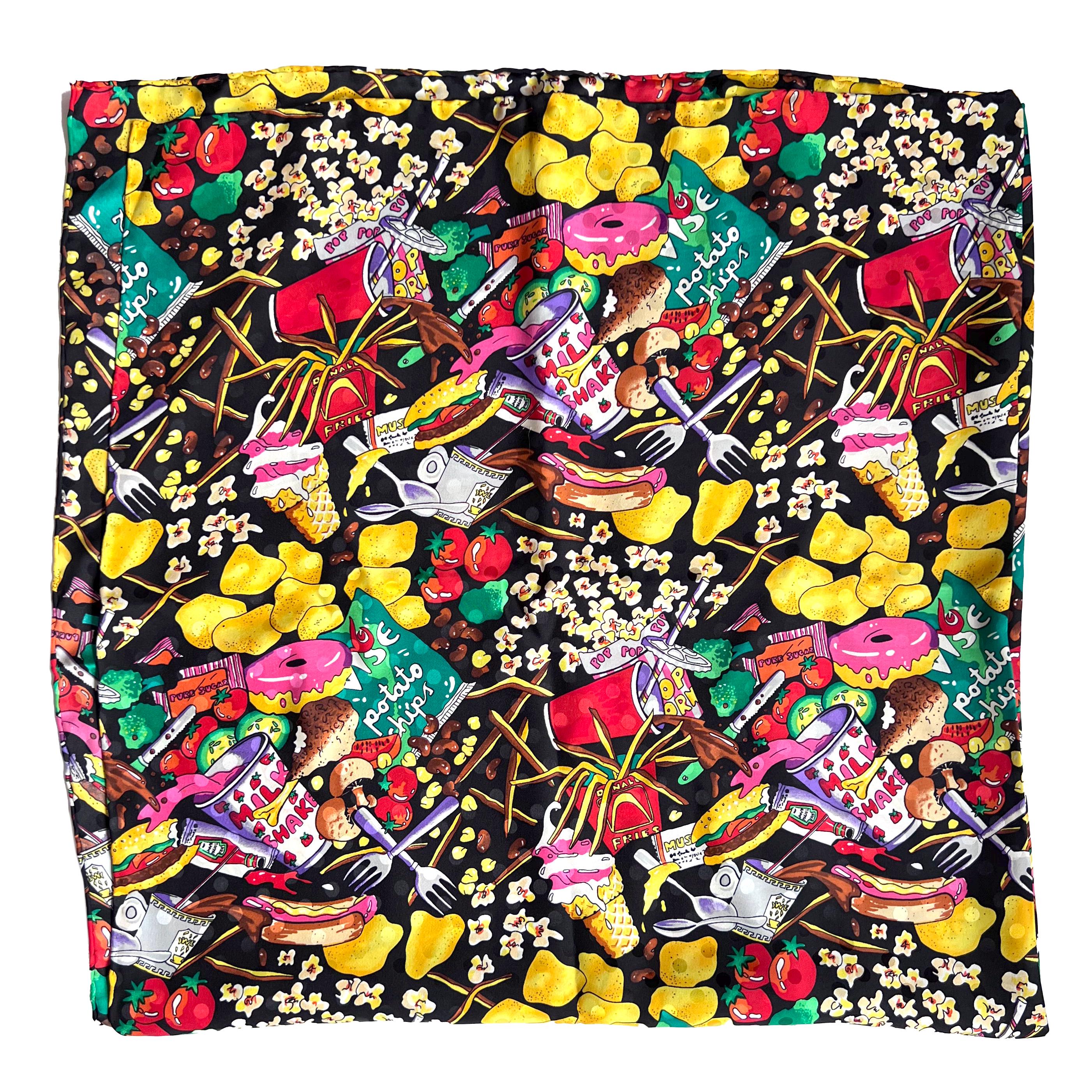 Cravate Vintage Nicole Miller Années 90 - 100% Soie Motif Crayon - Occasion Superbe