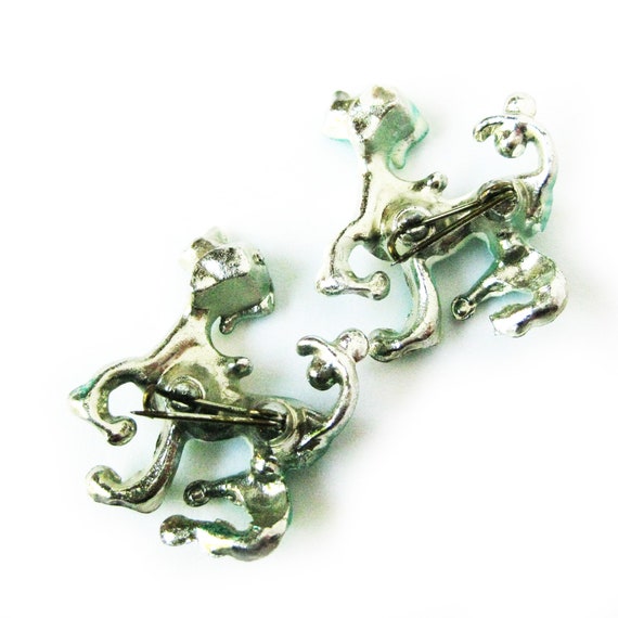 Dog Cluster Pins, Pair of Small Enamel Hounds, Sm… - image 5