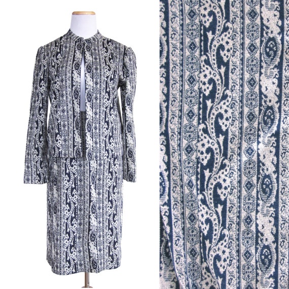 Kensington London Knit Vintage Suit, 1960s Skirt … - image 2