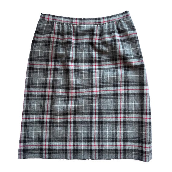 ヴィンテージ ペンドルトン スカート、グレー、ブラック、レッド