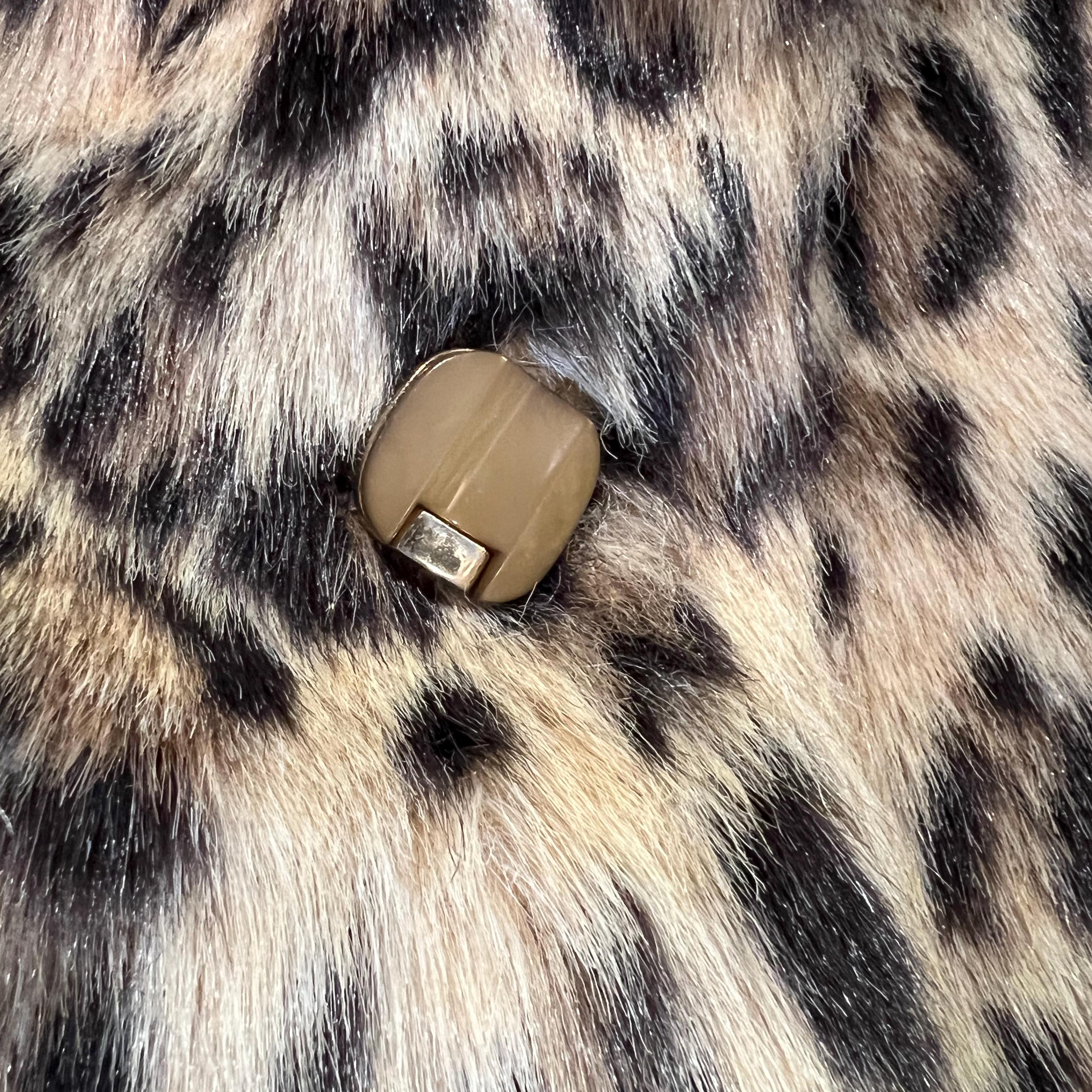 Vintage Faux Leopard Coat: Russel Taylor Sixties Animal Print Coat