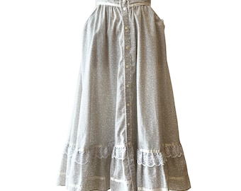 Jessica&#39;s Gunnies Prairie Skirt, 1970s Boho Style Skirt, Floral Peasant Skirt, Hippie Style, 25 Inch Waist, GrannyCore Style, Gunne Sax