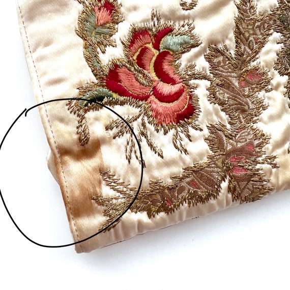 Vintage, Chinese Embroidered Silk Handbag with Be… - image 10