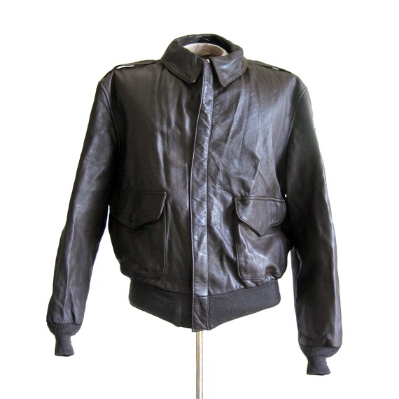 Brown Leather Cooper A2 Flight Jacket, Mens Vintag