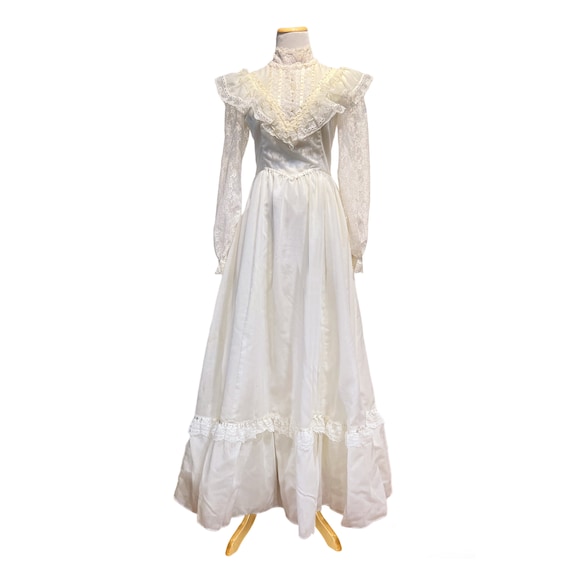 1970s Gunne Sax Maxi Victorian Prairie Dress, Cottage… - Gem