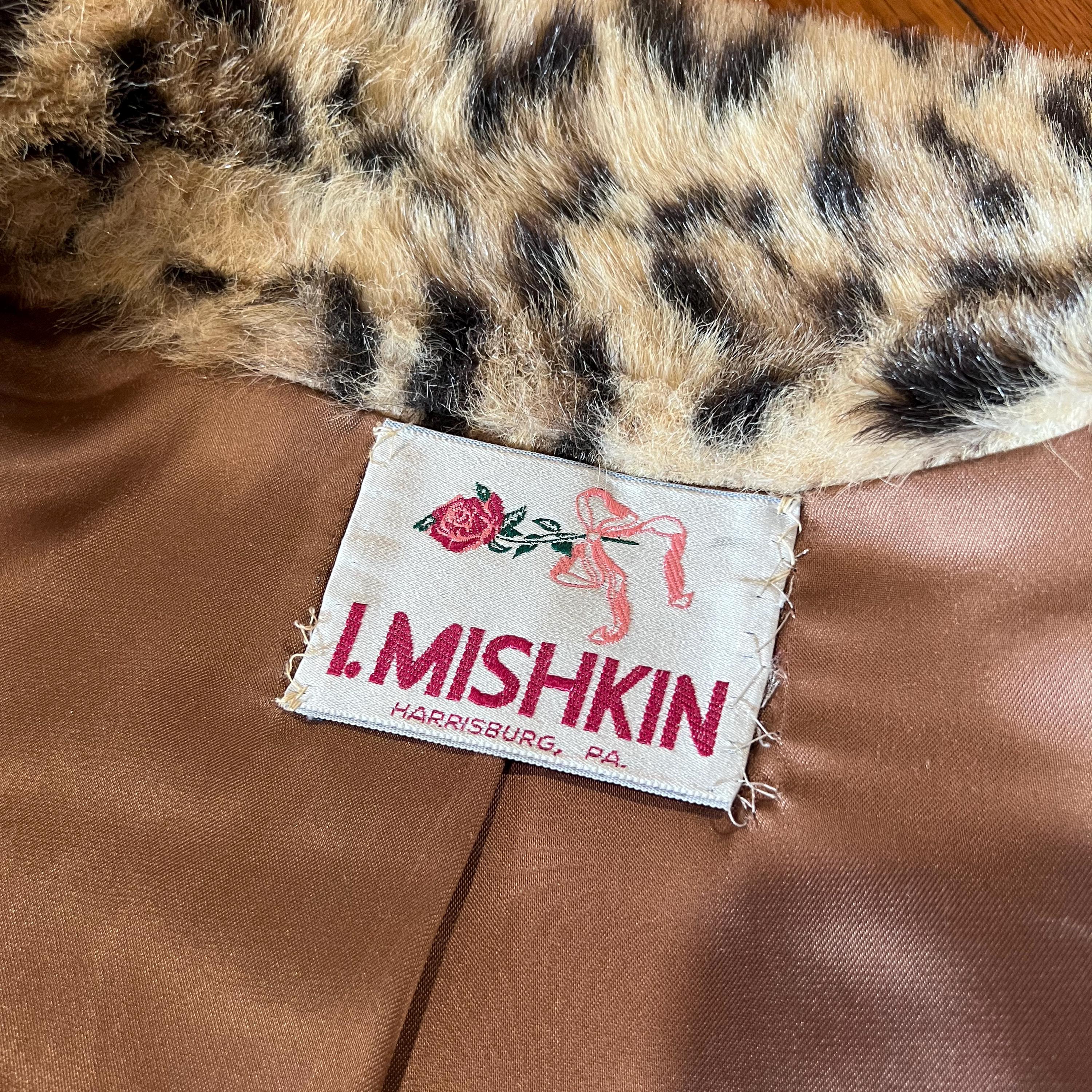 Vintage Faux Leopard Coat: Russel Taylor Sixties Animal Print Coat