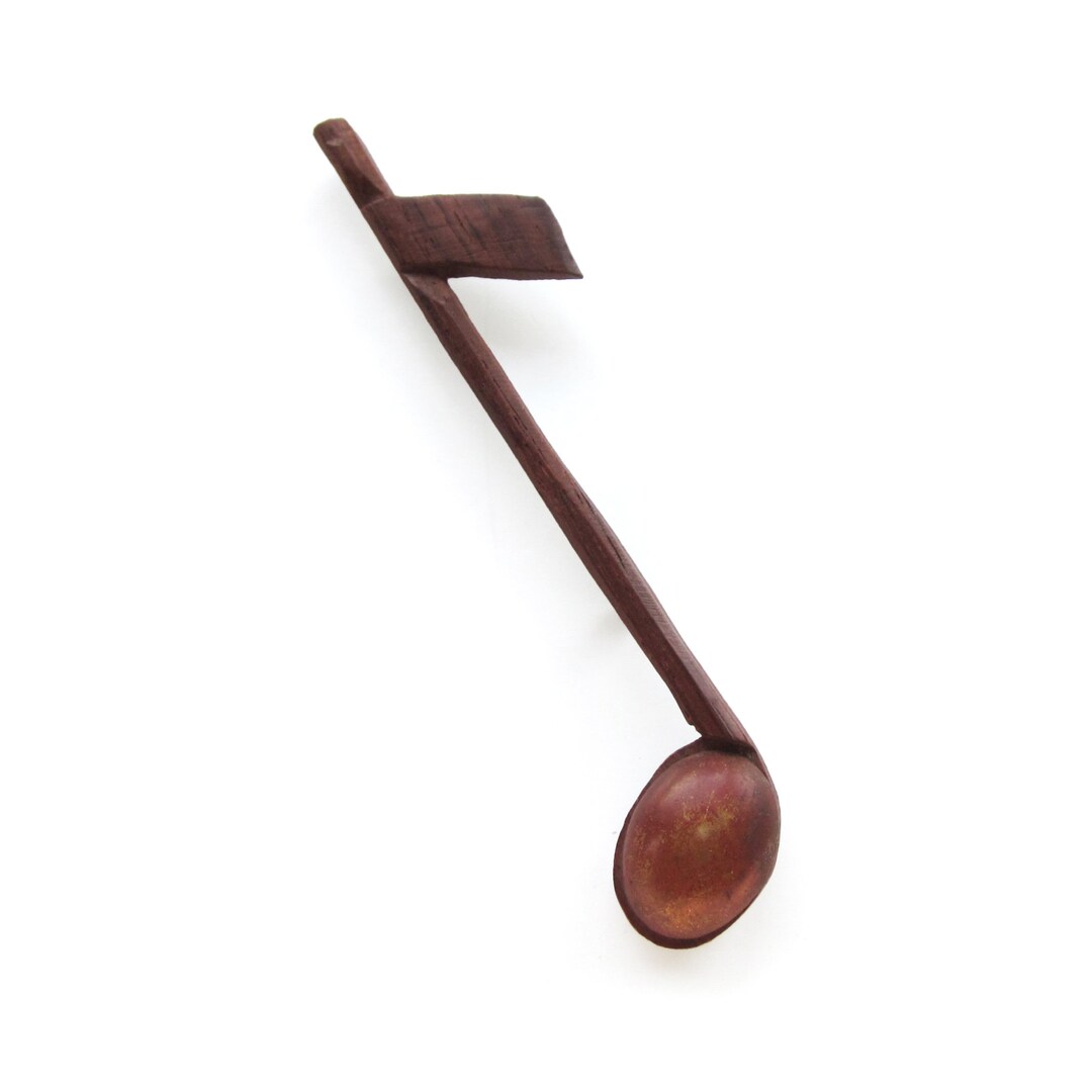 Music Note Rod Vintage 1940s Carved Wood Music Note Brooch, Large Wooden Pin - Etsy