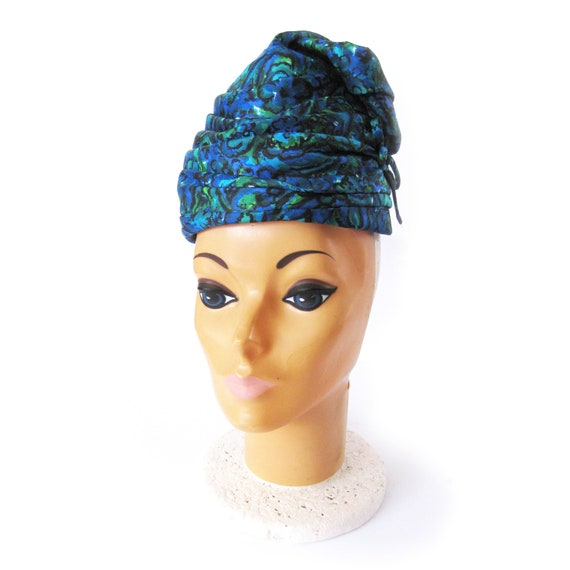 1940s Silk Vintage Turban, Women's Fashion Hat, G… - image 1