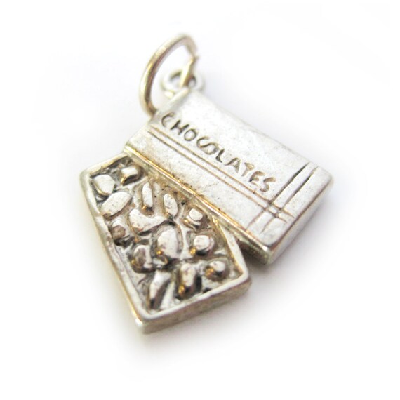 Vintage Sterling Silver Chocolate Box Charm Sweets For The Etsy