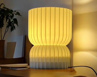 タンボールテーブルランプ：調光可能なモダンなテーブルランプ、和紙のような