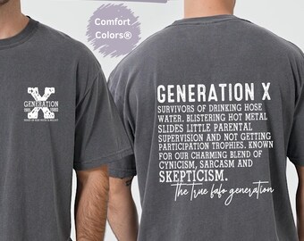 Funny Gen X Comfort Colors Shirt: 80s 90s Nostalgia