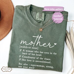 Comfort Colors Mother Definition T-Shirt: Vintage Style Mom Tee