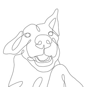 Personalized Pet Line Art