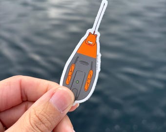 Whale Tracking Tag Sticker | CATS Tag Inspired Sticker | Marine Research Sticker | Ocean Science Sticker | Waterproof Vinyl Decal | Marine B