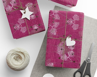 Modern Wrapping Paper - Magenta Design