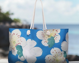 Island Blossom Floral pattern Weekender Tote Bag