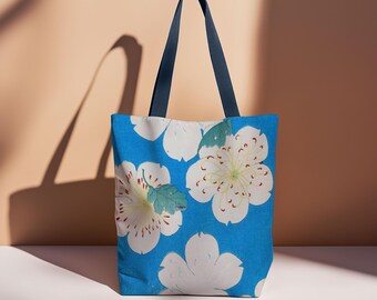 Island Blossom Floral Pattern Tote Bag