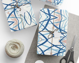 Colorful Wrapping Paper - Blue and Pink