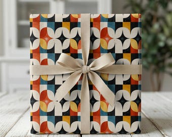 Mid-Century Modern Geometric Wrapping Paper – Wrap