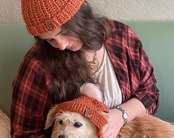 NIESTANDARDOWA, PASUJĄCA czapka dla właściciela i psa ~wybierz kolor czapki i pompona ~czapka dla psa ~akcesoria dla psa ~czapka ~czapka dla psa ~ubranka dla psa