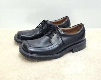 London Underground Vitor Black Leather Chunky Oxford Men 11.5 Loafer Grunge Goth