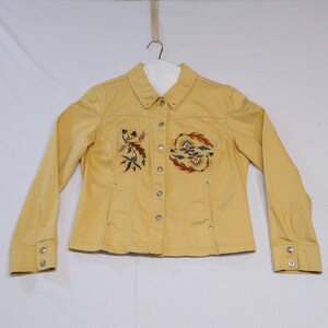 A.M.I. Customized Embroidered w/ Swarovski Rhinestones Western Style Med. Jacket RARE One-Of-A-Kind Customized