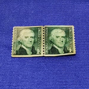 Thomas Jefferson 1968 1-Cent Prominent Americans Series U.S. #1278 RARE Green