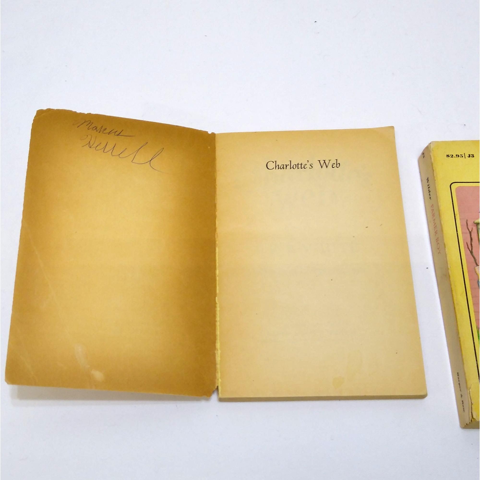 Vintage Harper Trophy Books: Charlotte's Web & Laura Ingalls Wilder - Etsy
