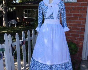 4 pc colonial womens dress milkmaid costume