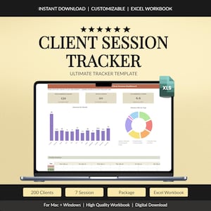 Client Session Tracker Spreadsheet - preview image 1 of 12