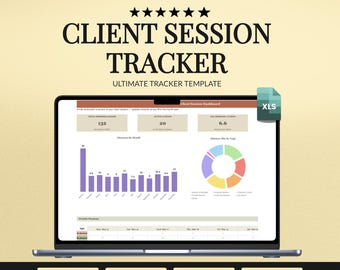 Client Session Tracker Spreadsheet | Package Balance, Attendance Reports (Excel Workbook)