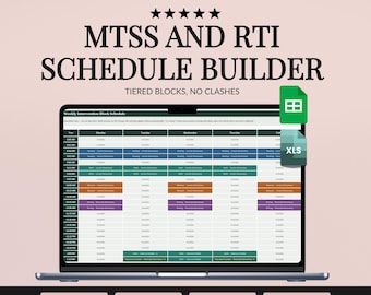 MTSS-Stundenplan-Tabelle, RTI-Interventionsblockplaner für Schülergruppen