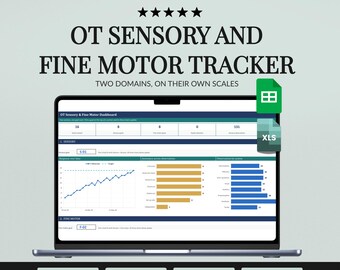 OT Sensory and Fine Motor Tracker, Pediatric Occupational Therapy Skill Progress Spreadsheet