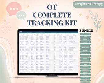 Occupational Therapy Planner, Spreadsheet Tracking Bundle for OT Managers
