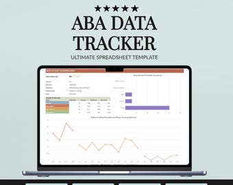 ABA Data Tracker Spreadsheet | Behavior & Skill Acquisition Graphs for BCBA RBT | Excel Google Sheets
