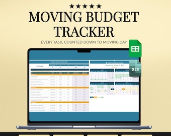 Moving Preparation Planner with Expenses, Vendor Log, Date Tracking and Payments
