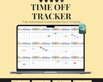 Employee PTO Tracker Excel Spreadsheet (Digital Download)