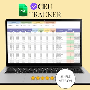 CEU Tracker-kalkylblad för terapeuter, kuratorer och socialarbetare (digital nedladdning)