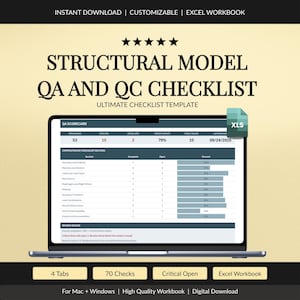 Structural Model QA QC Checklist | Engineering Review Log (Excel Template)