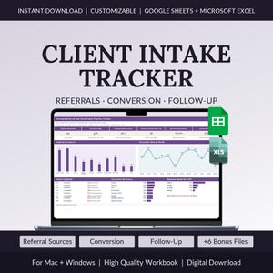 Registratiesysteem voor therapeut-cliëntintake, verwijzingspipeline, conversielogboek (Excel/Google Sheets)