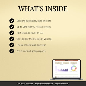 Client Session Tracker Spreadsheet - preview image 2 of 12