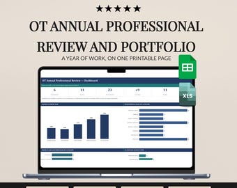 OT Annual Review Spreadsheet, Occupational Therapy Portfolio and Competency Appraisal Tracker