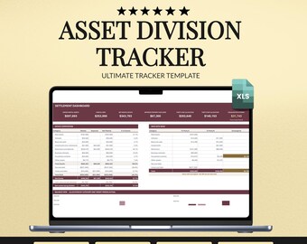 Divorce Asset Division Spreadsheet | Marital vs Separate Property Tracker (Excel)