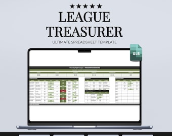 League Treasurer Spreadsheet | Dues, Payout, Attendance Tracker (Excel Template)