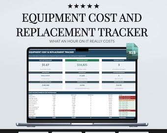Equipment Repair Log Spreadsheet, Cost Per Run Hour and Keep or Replace Verdict