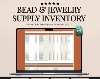 Bead Inventory Spreadsheet, Jewelry Supply Stash Tracker, Findings, Reorder and Costing