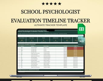 School Psychologist Evaluation Timeline Tracker, Special Education Testing Deadlines, Protocol Supply