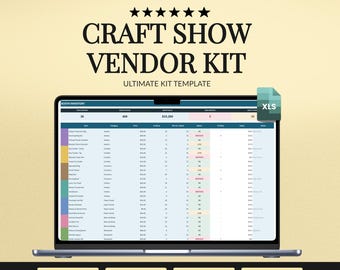 Craft Fair Vendor Spreadsheet - Booth Profit & Inventory Planner, Excel Template