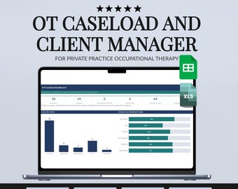 OT Caseload Manager Spreadsheet, Private Practice Client and Referral Tracker for Therapists