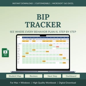 Behavior Intervention Plan Tracker, 14-Step Checklist for School Teams (Excel)